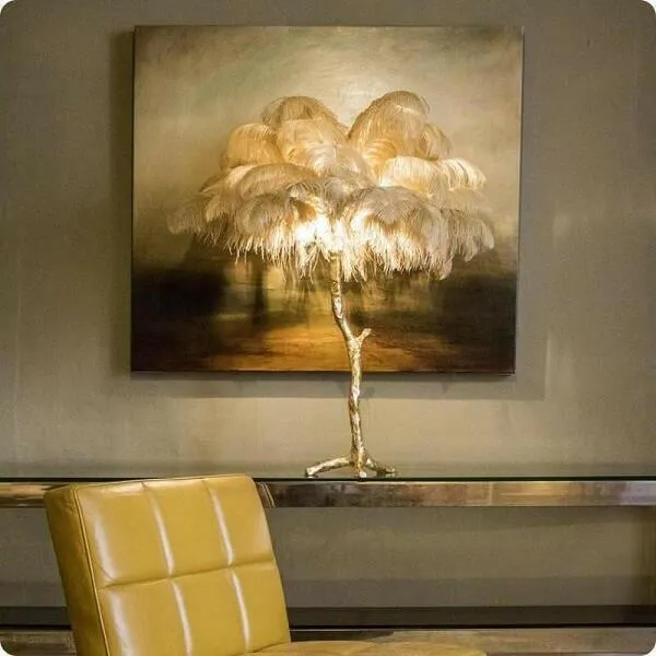 Palmera Luxury Feather Floor/Table Lamp