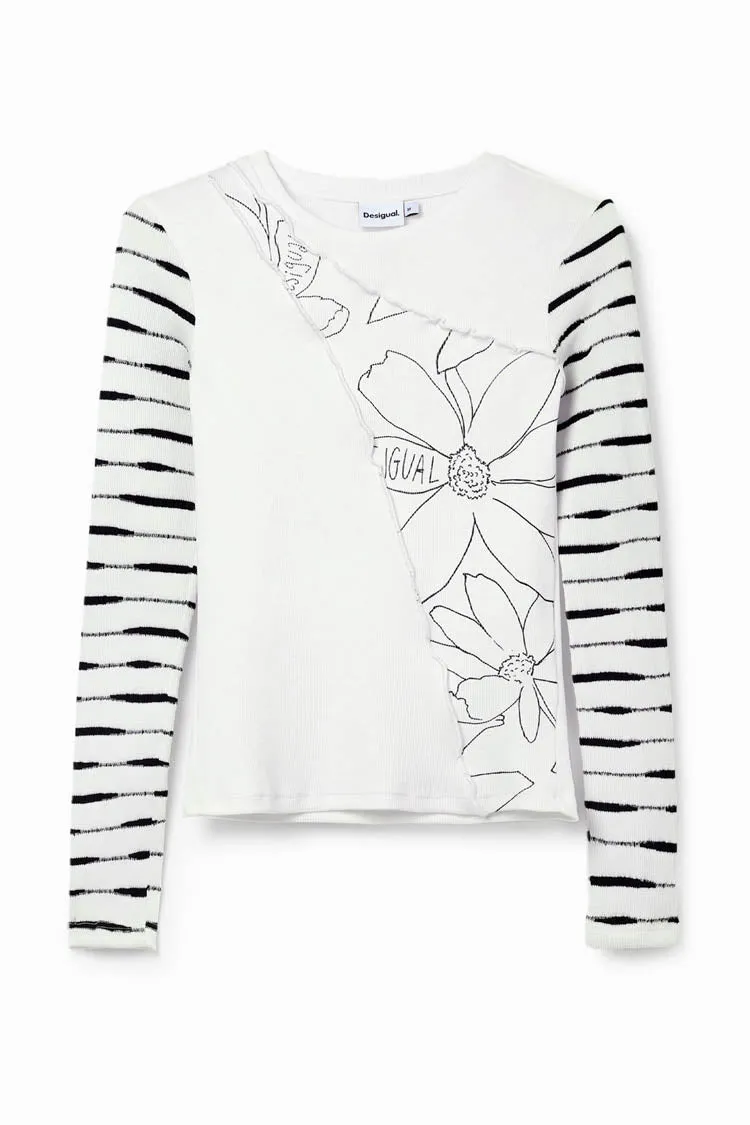 Patchwork Floral LS T-shirt