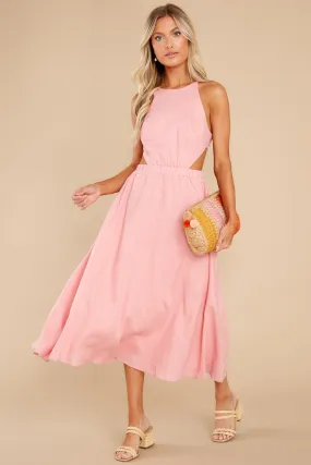 Peyton Pink Rose Midi Dress