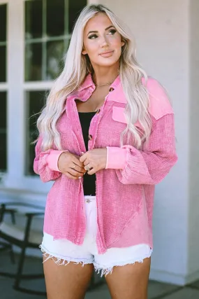 Pink Mineral Washed Shacket