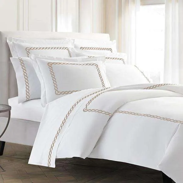 Pisano Eucalyptus Percale Embroidered Pillow Cases