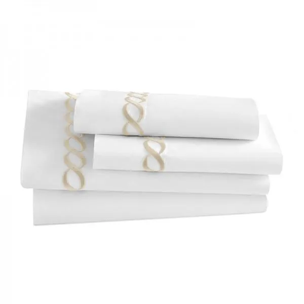 Pisano Eucalyptus Percale Embroidered Sheets