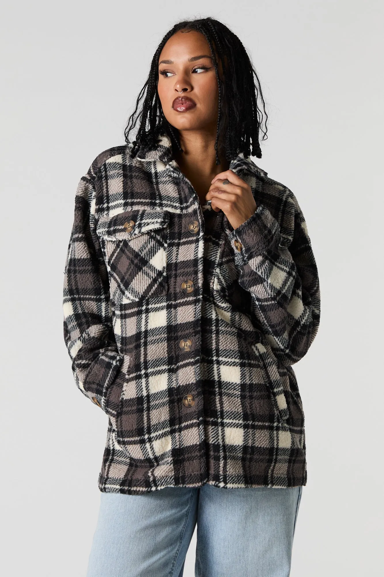 Plaid Sherpa Shacket