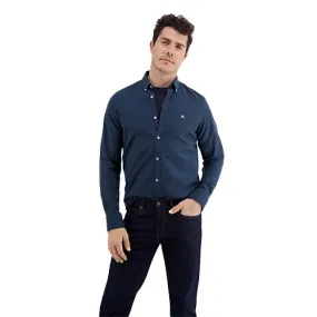 Plain oxford shirt deep blue