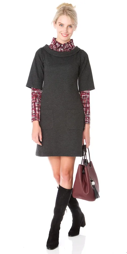 Portia Dress, charcoal