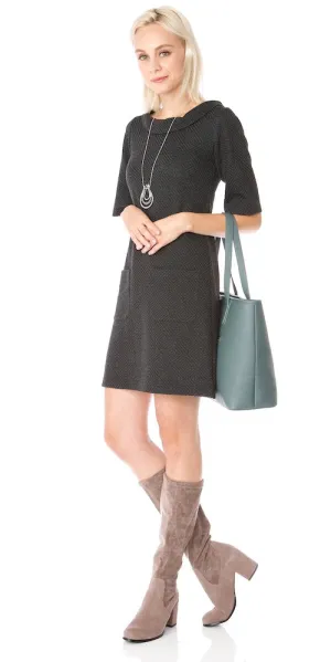 Portia Dress, charcoal