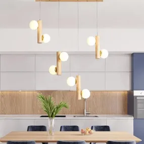 Prescott - Modern Wooden Bulb Chandelier