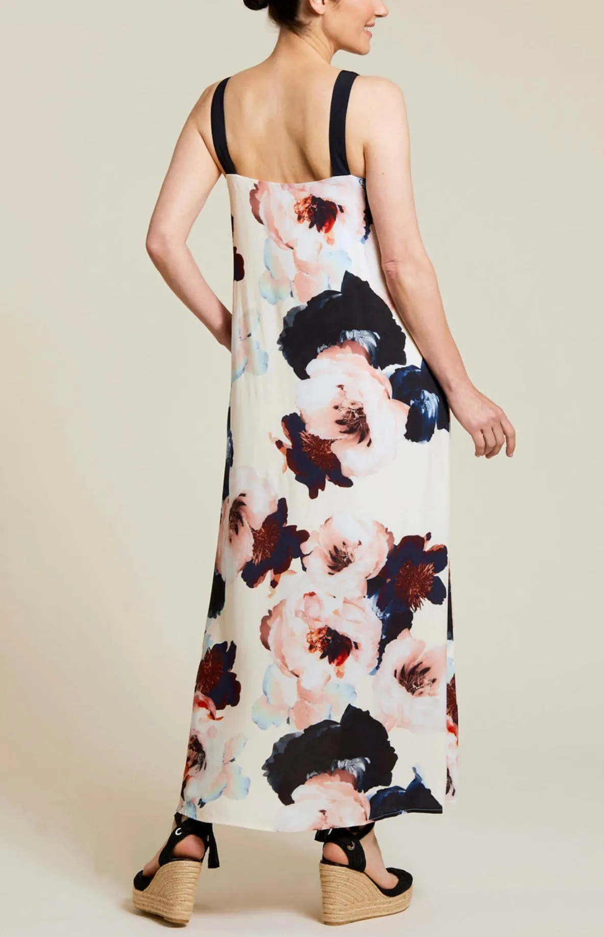 Printed Challis Maxi Dress