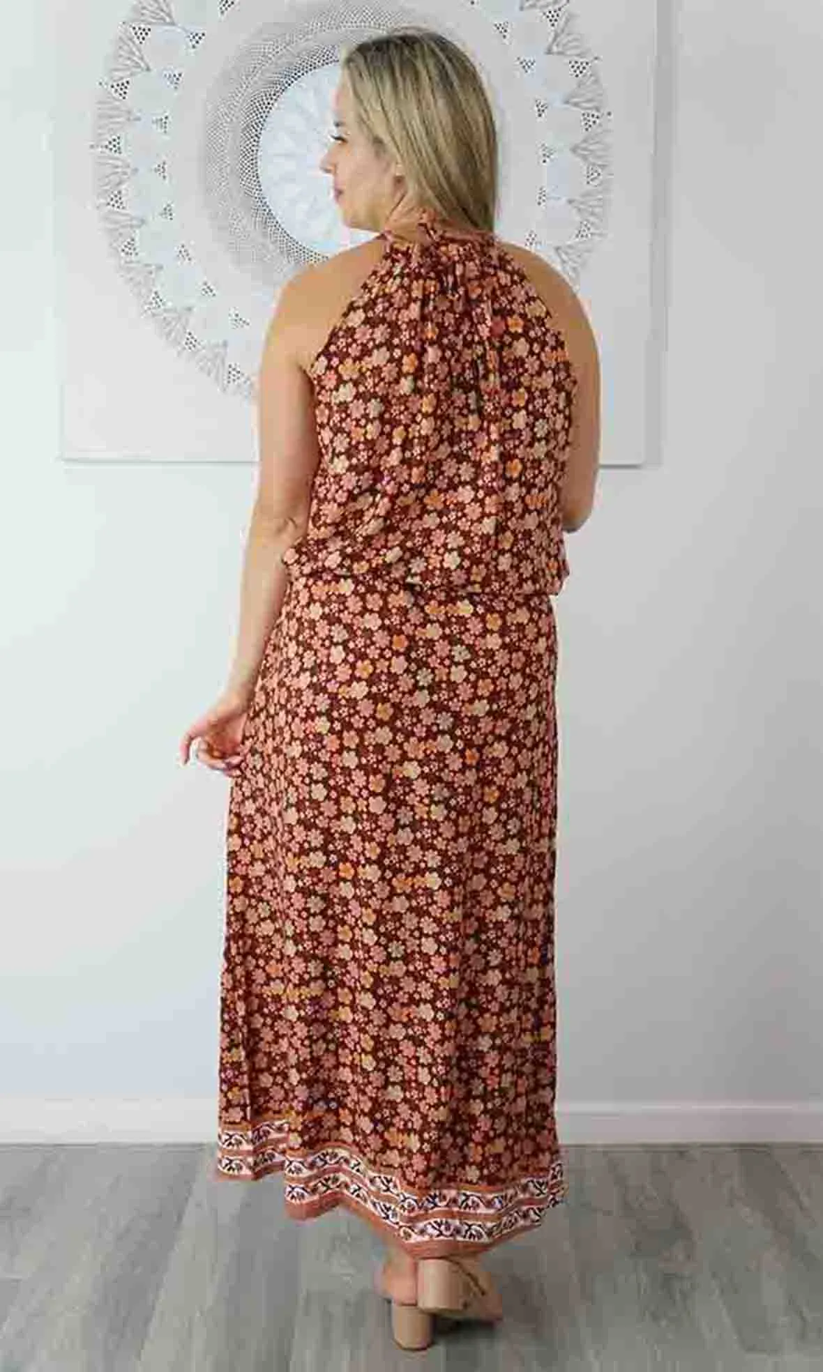 Rayon Dress Chloe Long Dahlia, More Colours