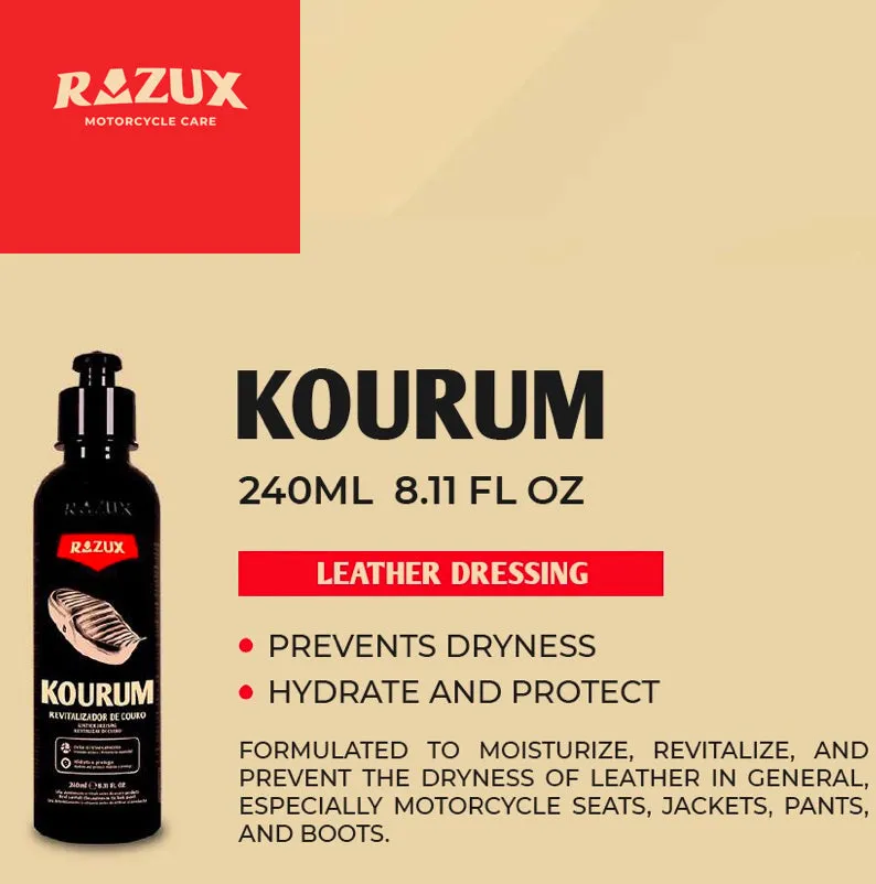 Razux Kourum 240ml (Anti-slip leather revitalizer) (Motorcycle Care)