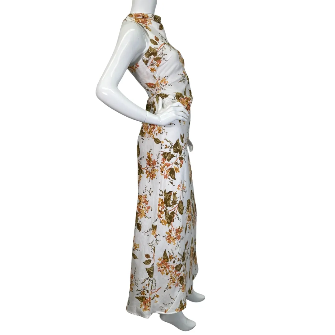 Reformation Floral Linen Maxi Dress