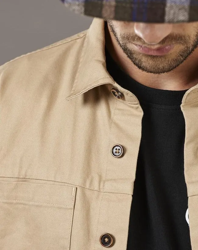 Rigger Shacket Tan