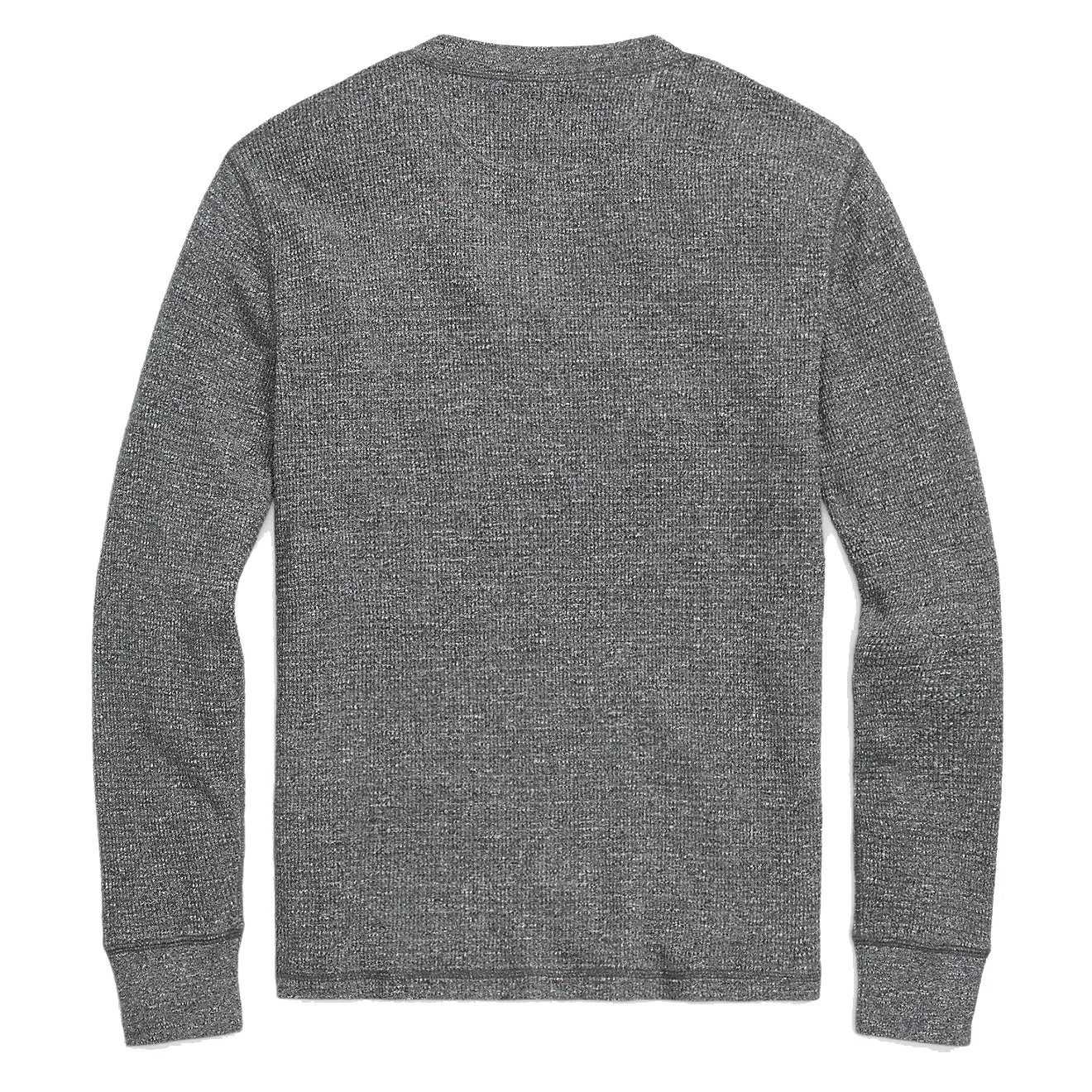 RRL by Ralph Lauren Garment-Dyed Waffle-Knit Henley Shirt Charcoal Heather