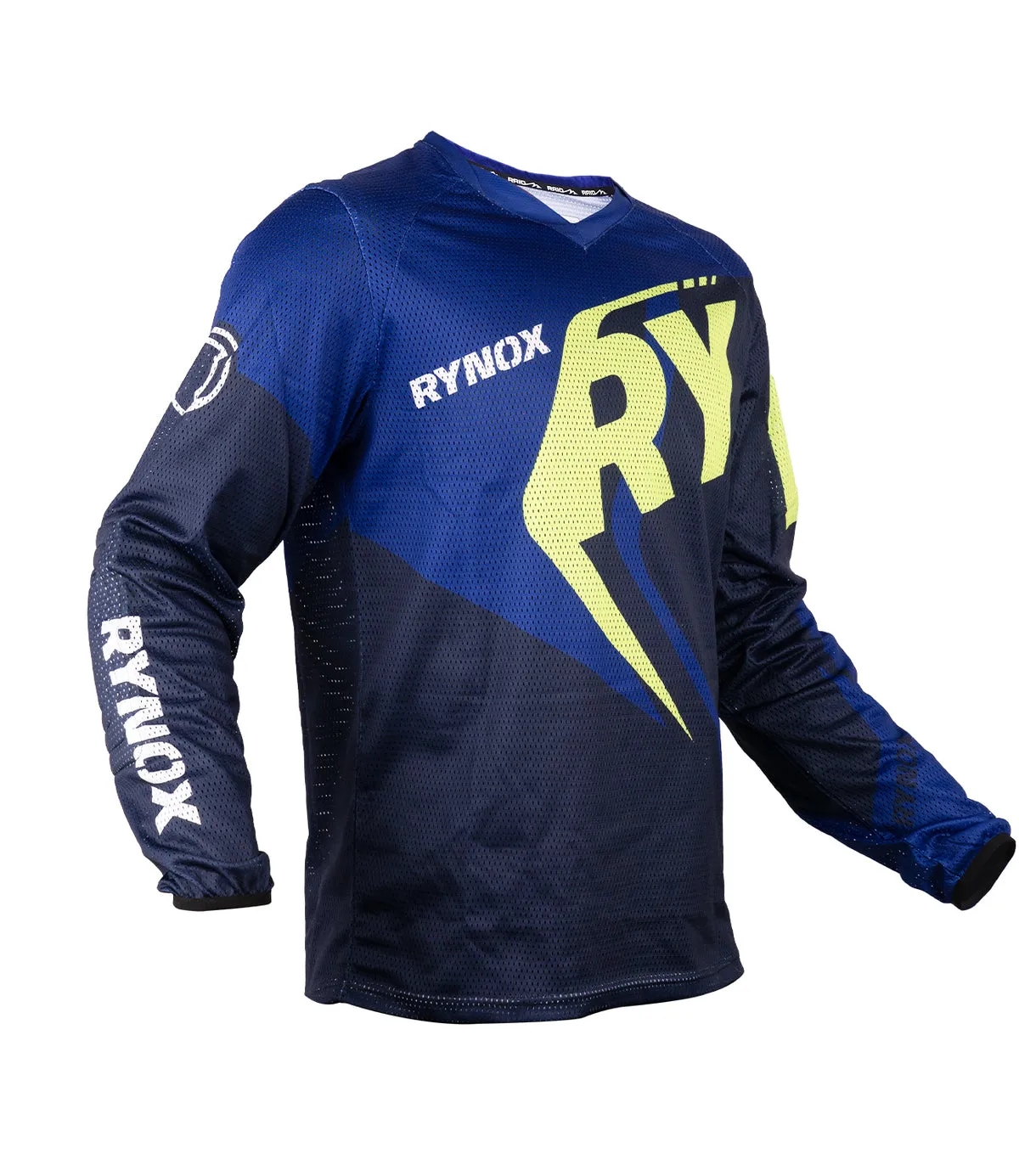 Rynox Raid Jersey Switchback Neo - Blue Hi-Viz Green