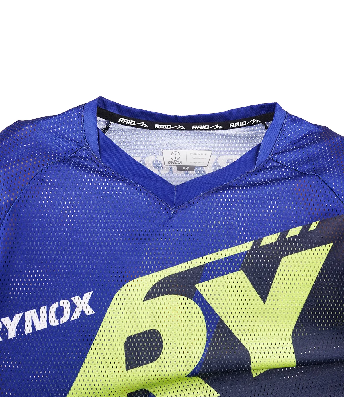 Rynox Raid Jersey Switchback Neo - Blue Hi-Viz Green