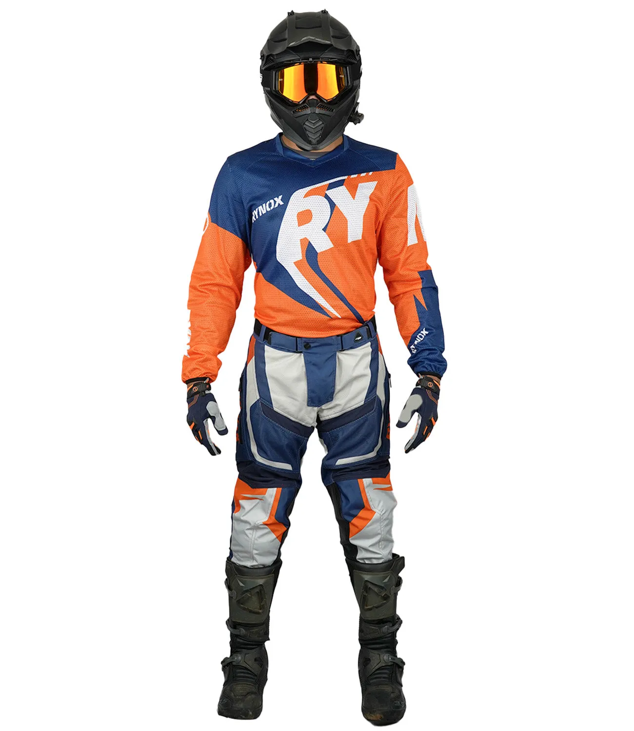 Rynox Raid Jersey Switchback Neo - Hi-Viz Orange Blue