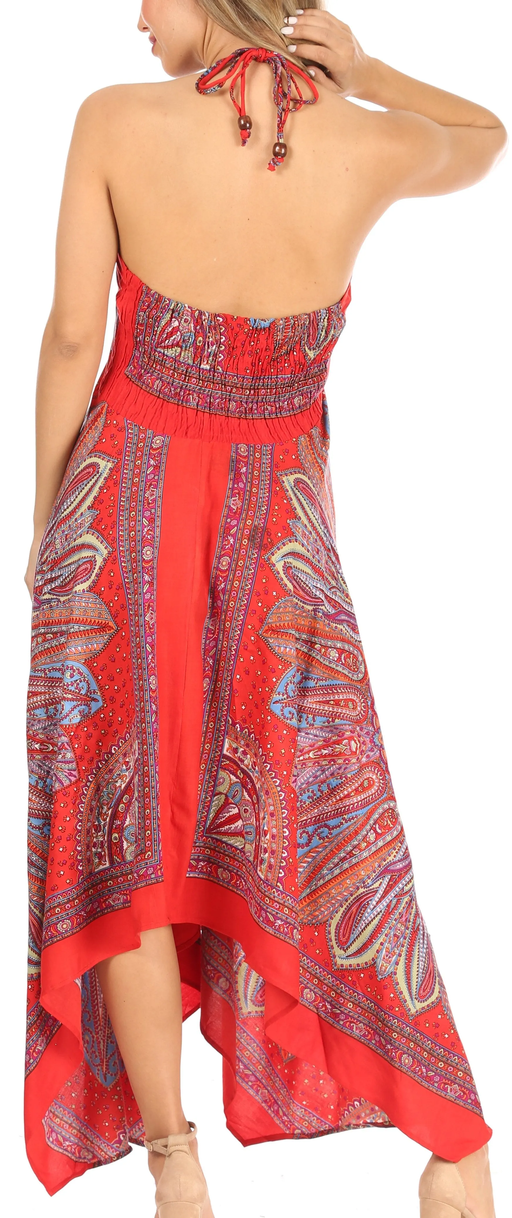 Sakkas Jani Women's Casual Summer Sleeveless Spaghetti Strap Maxi Dress Adjustable