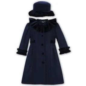 SARAH LOUISE - Coat & Hat Set - Navy