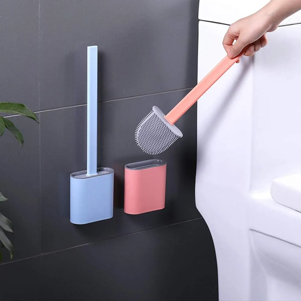 Silicone Flex Toilet Brush with Holder