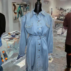 Simply Riveted Denim Dress