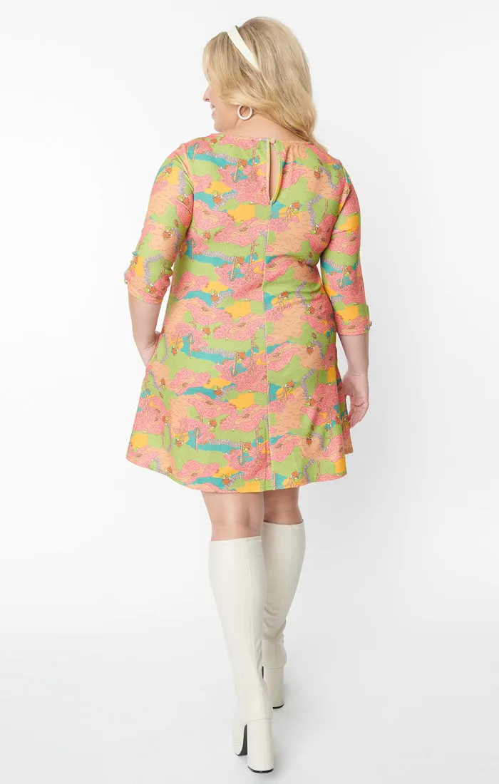 Smak Parlour “Frog in the Park” Shift Dress by Unique Vintage - Size XS