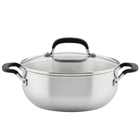 Stainless Steel 4-Quart Casserole with Lid