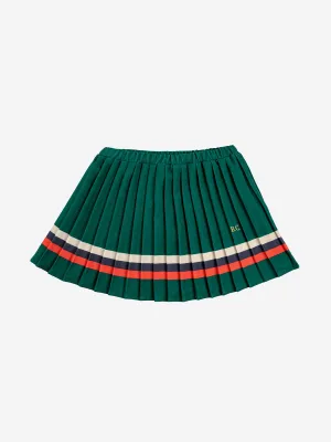 Stripes Pleated Woven Skirt