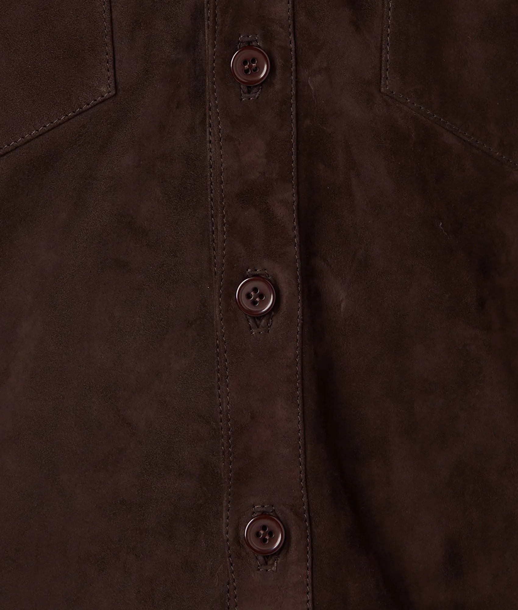 Suede Shacket :: Chocolate