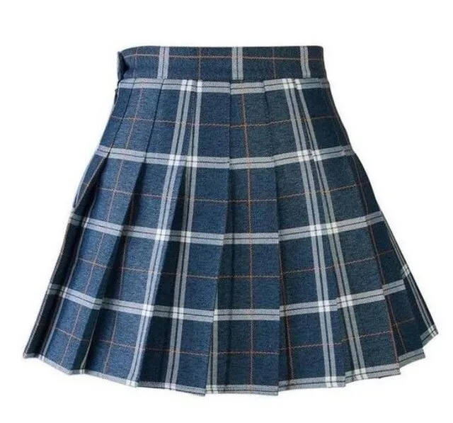 Summer High Waist College Pleated Skirt