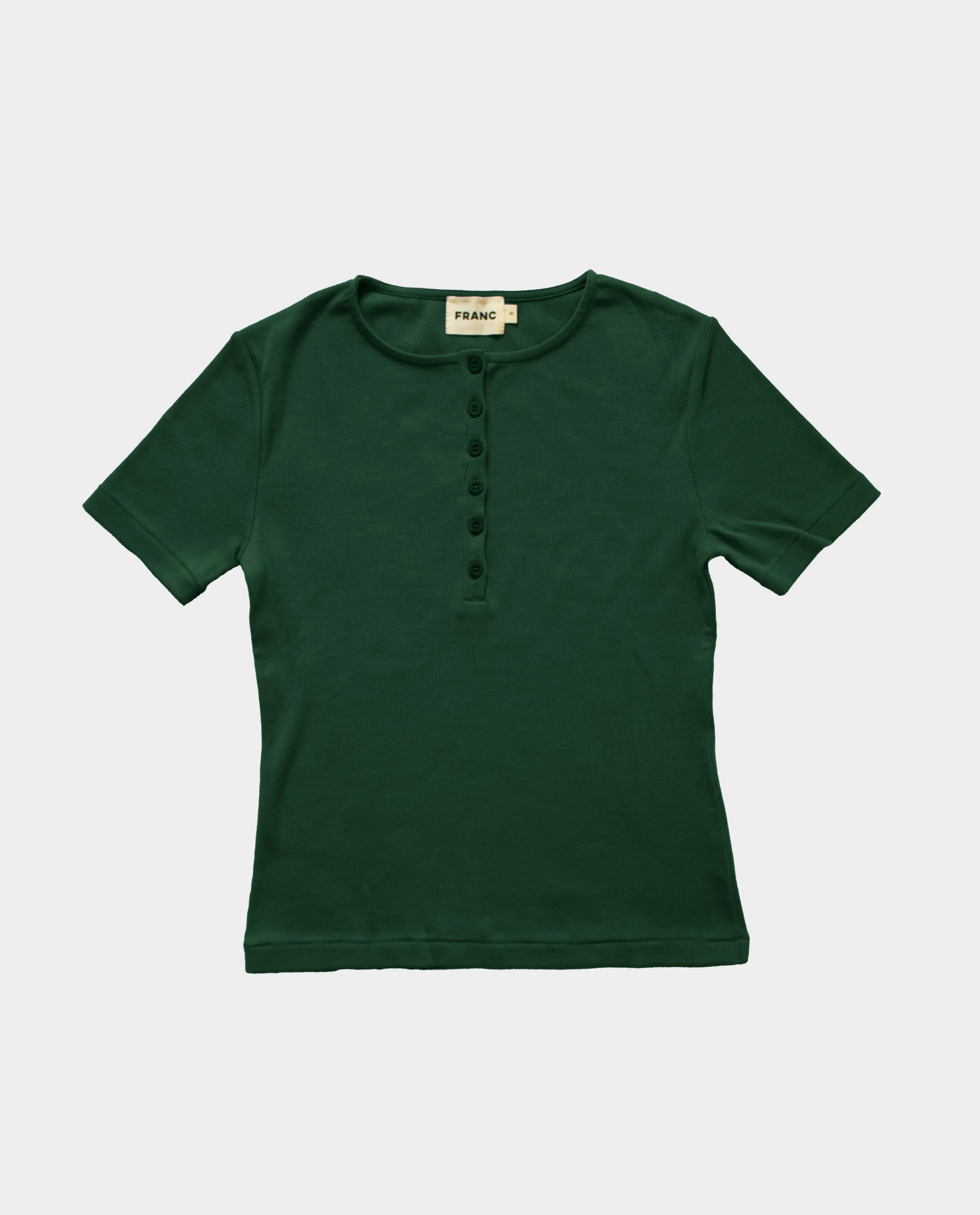 The Rib Henley Shirt in Pine