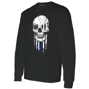 Thin Blue Line Halloween Long Sleeve T-Shirt