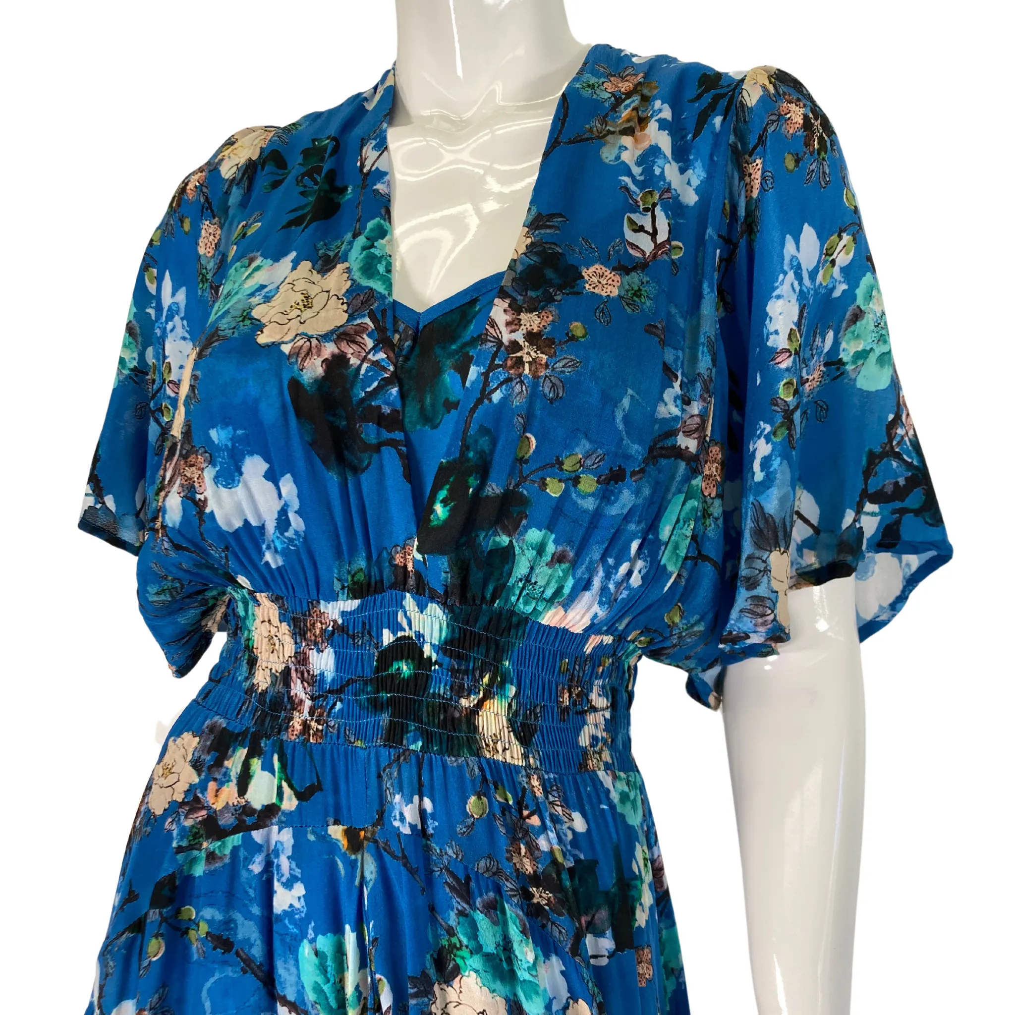 Tolani Blue Floral Maxi Dress