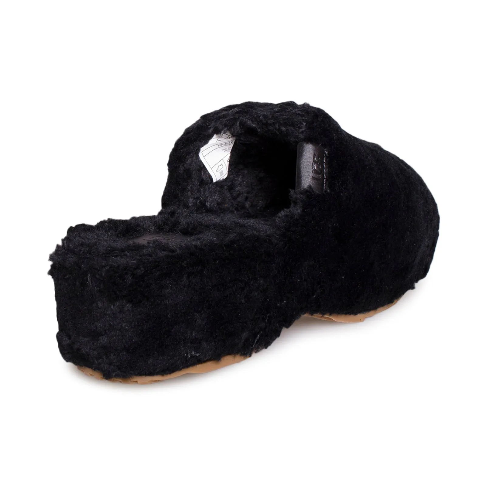 UGG Fuzz Sugar Clog Black Shoes - Women's