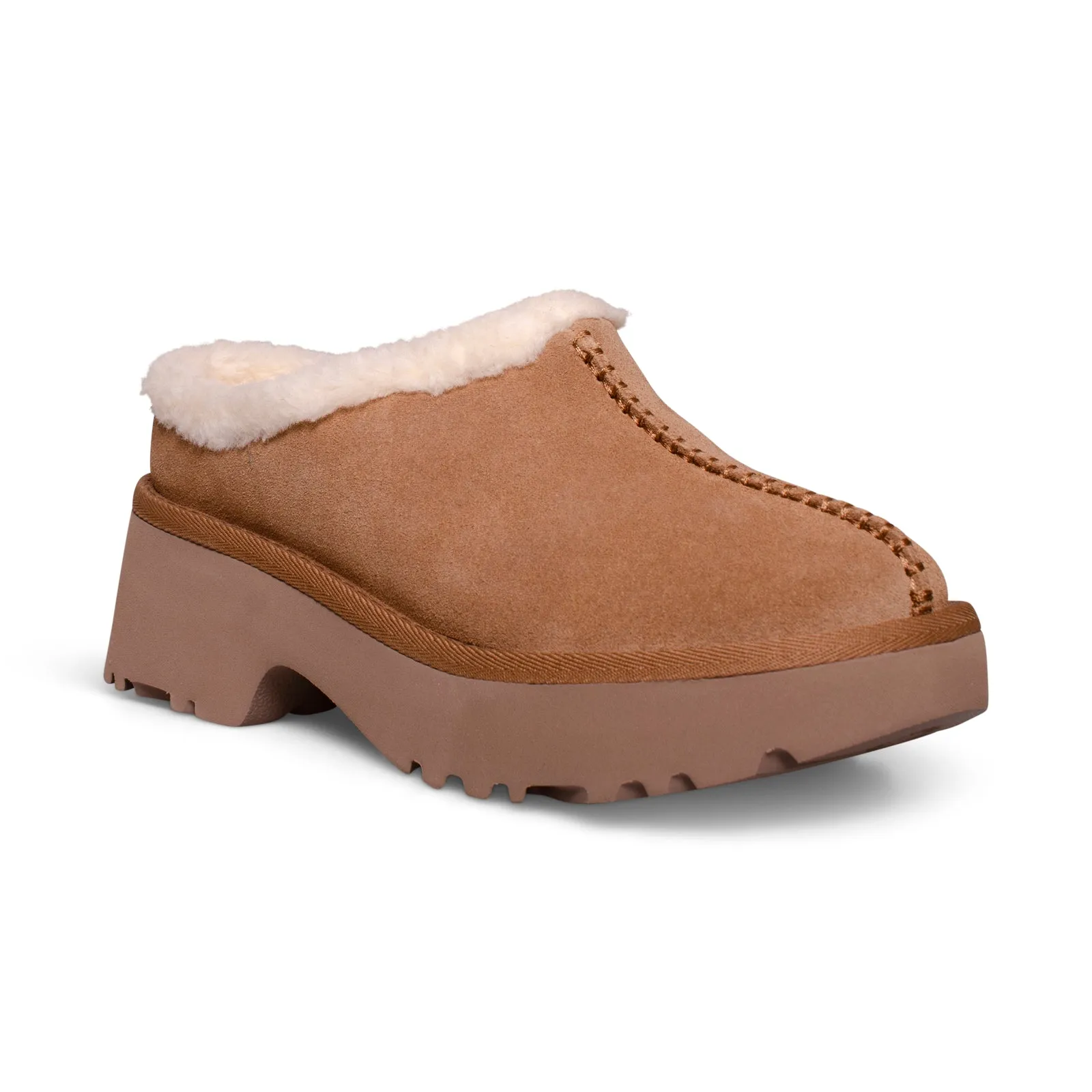 UGG New Heights Cozy Clog Chestnut Shoes - Women's