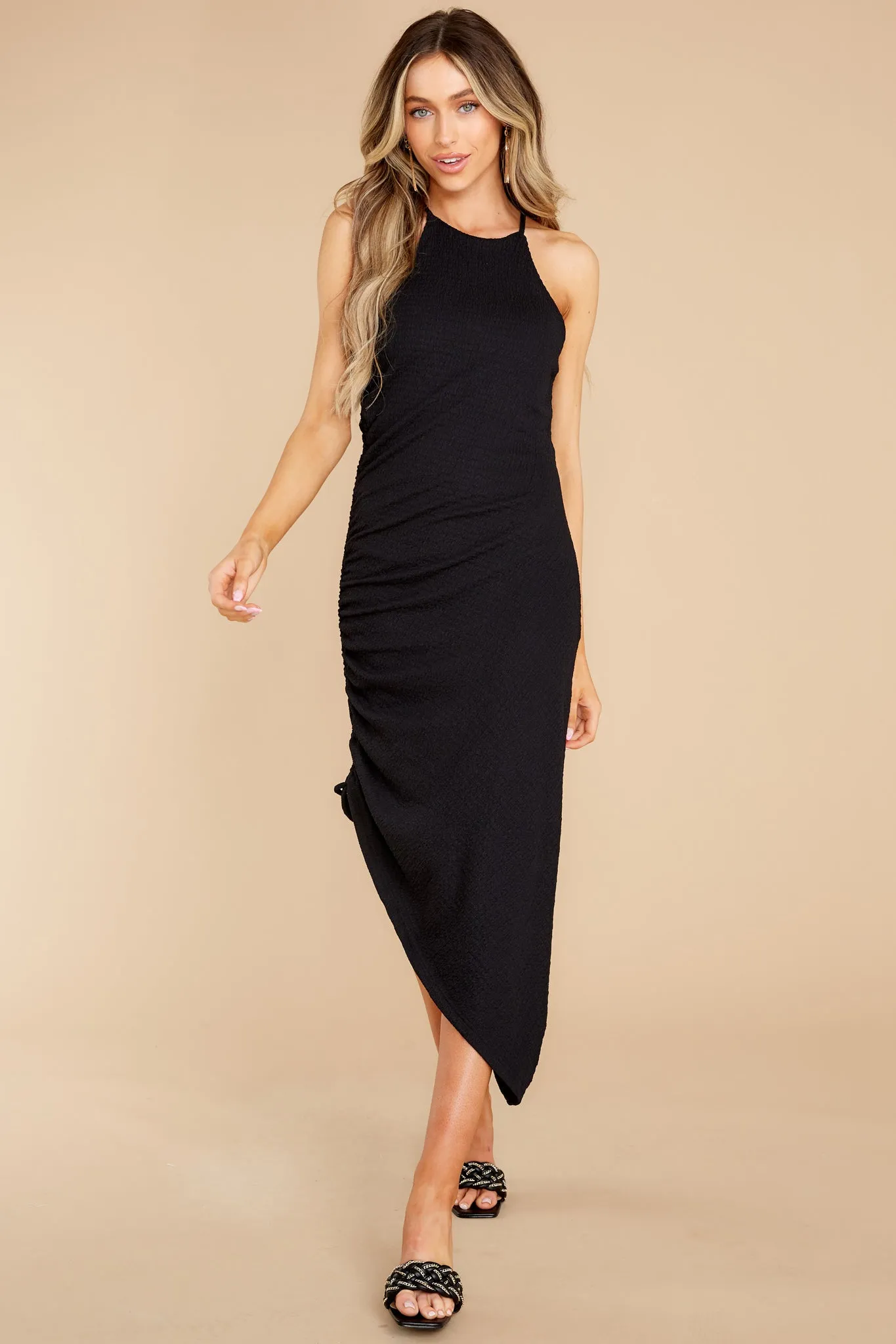 Undeniable Love Black Midi Dress