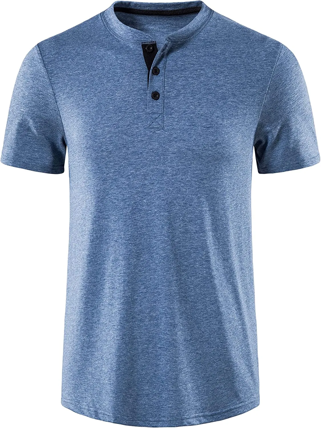 Wholesale Mens Short Sleeve Casual Lightweight Basic Henley T-Shirt