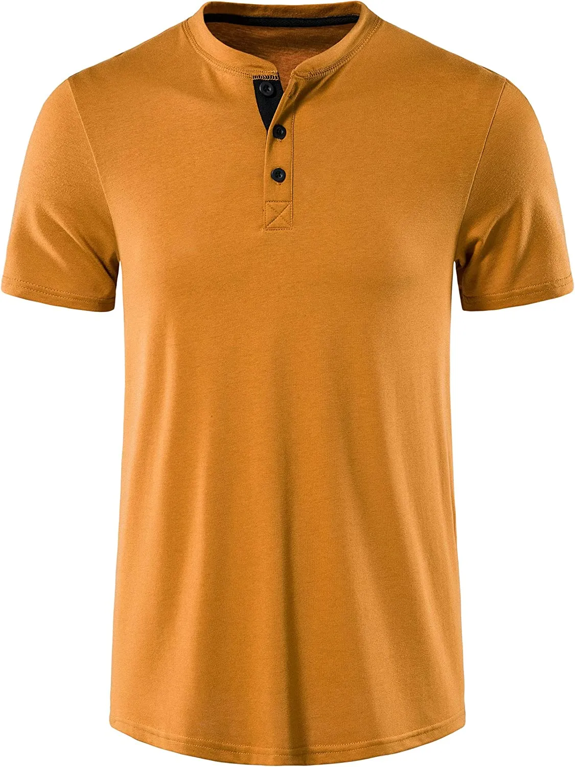 Wholesale Mens Short Sleeve Casual Lightweight Basic Henley T-Shirt