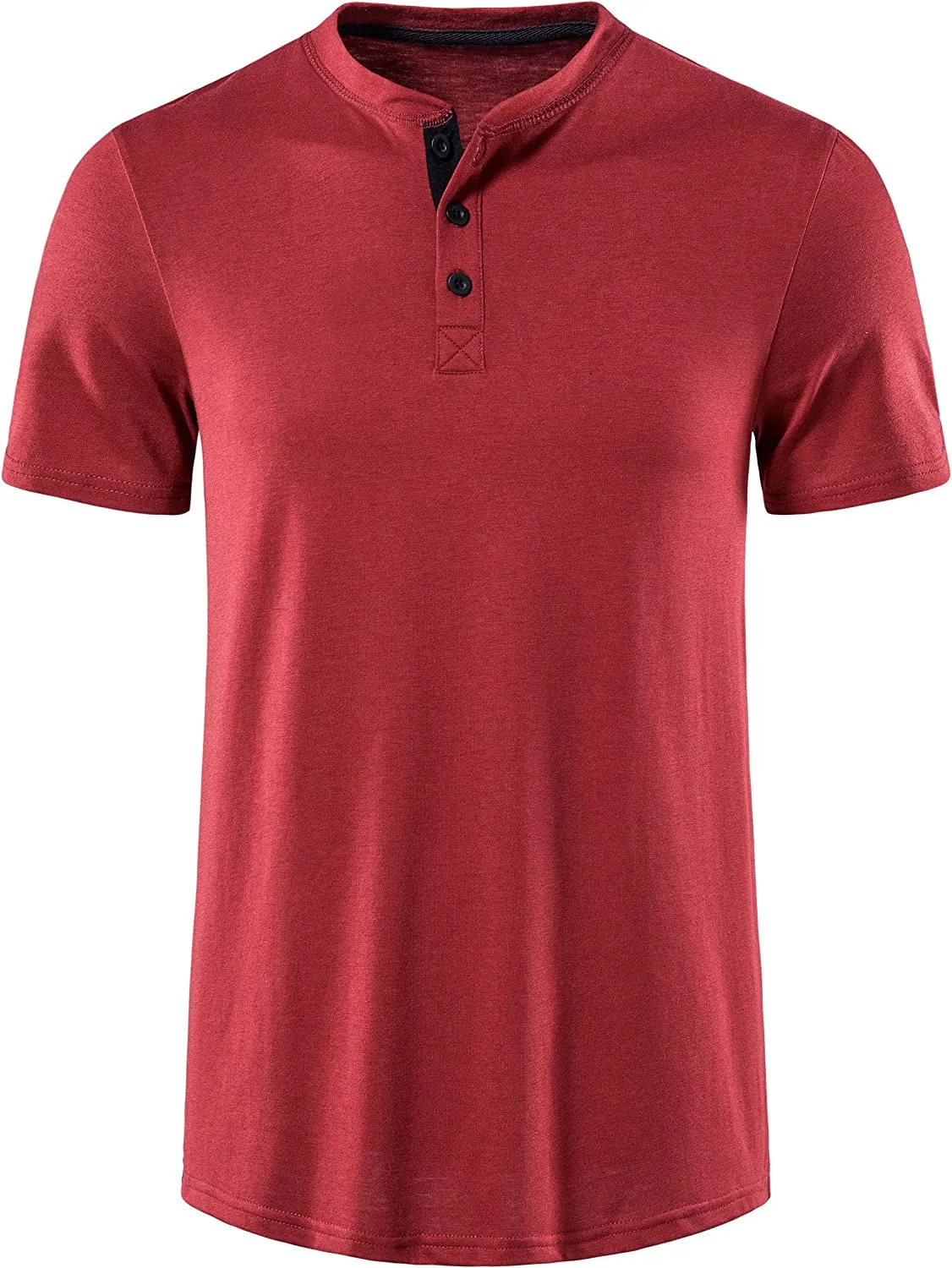 Wholesale Mens Short Sleeve Casual Lightweight Basic Henley T-Shirt