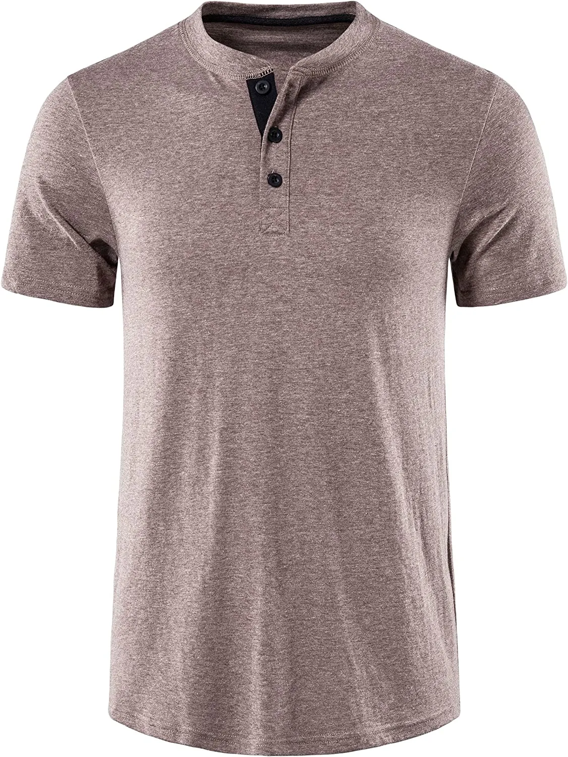 Wholesale Mens Short Sleeve Casual Lightweight Basic Henley T-Shirt