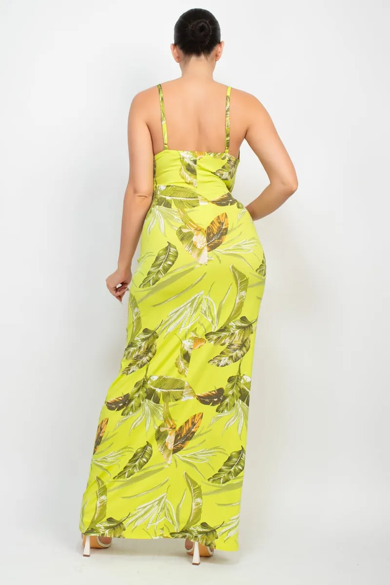 Women's Scoop tropical print maxi dress