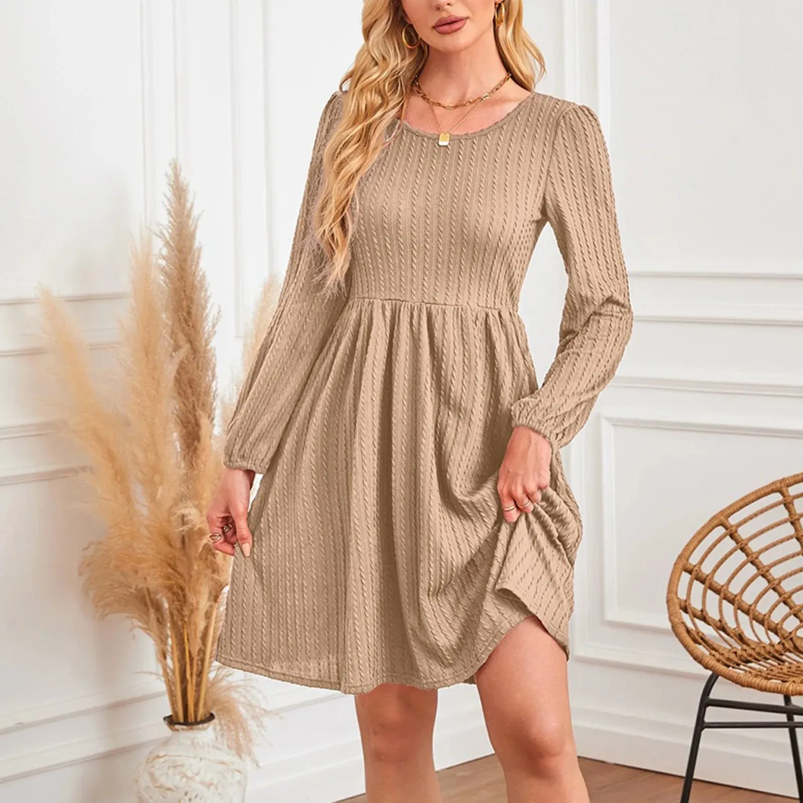 Y2K Fashionable Knitted Casual Dress