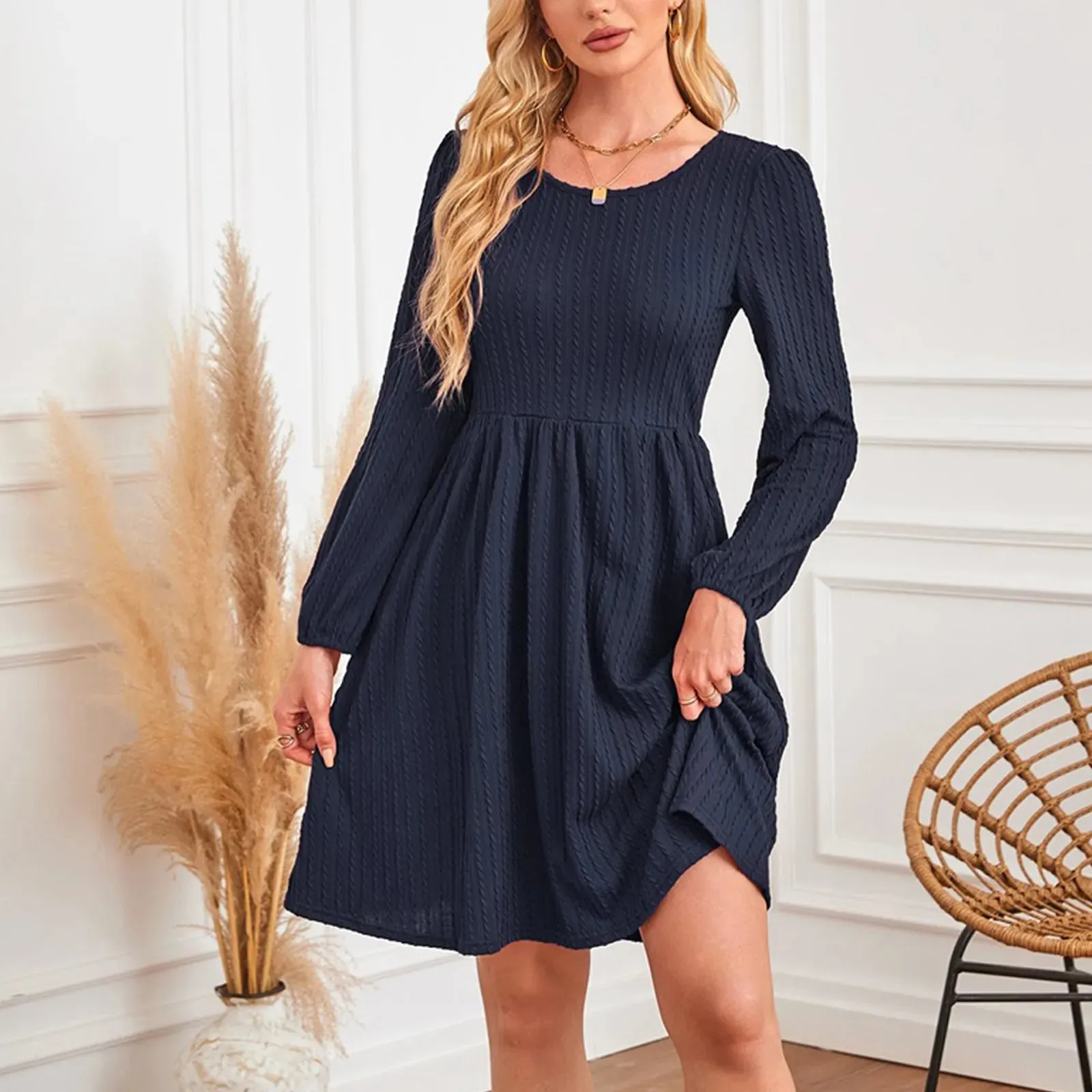 Y2K Fashionable Knitted Casual Dress