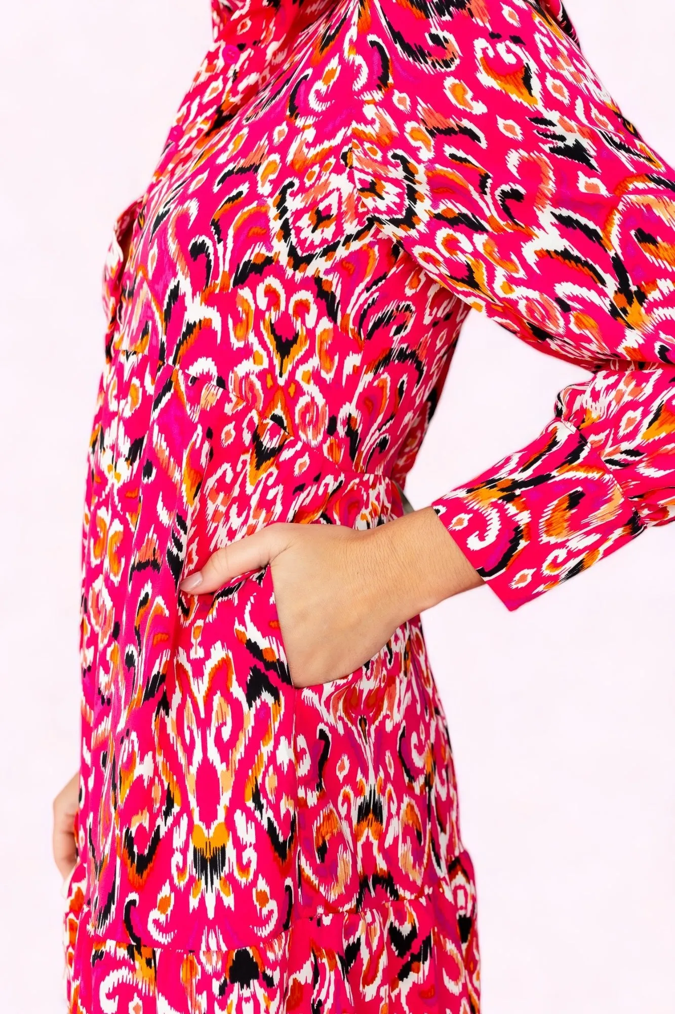 You're My Happy Place Midi Shirt Dress